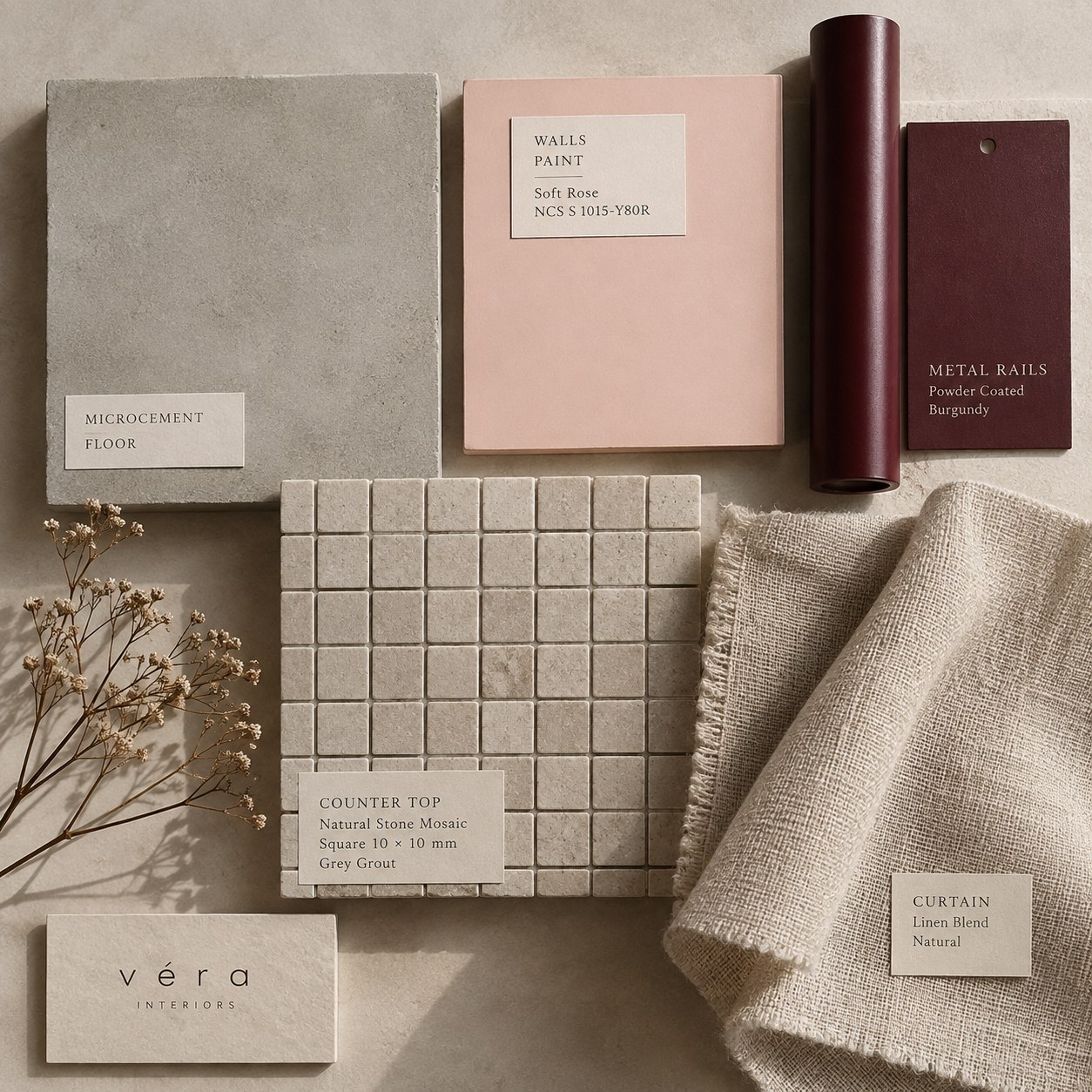 VÉRA materials and finishes moodboard